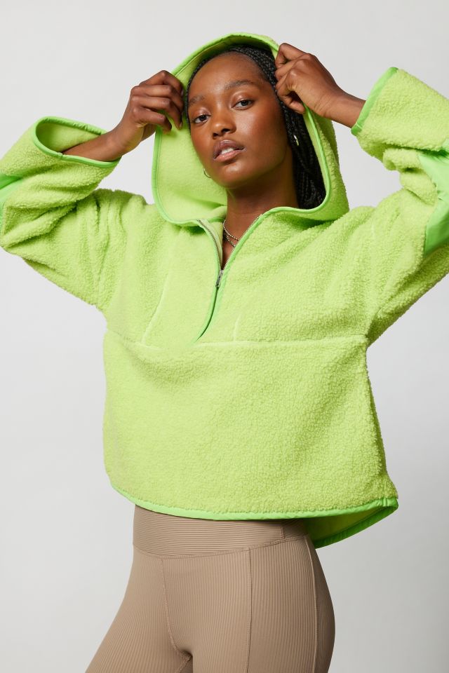 Lime green best sale cropped hoodie