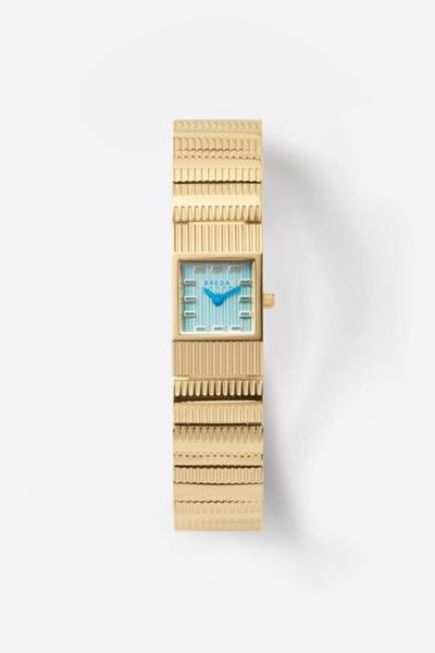 Shop Breda Groove Metal Bracelet Watch In Turquiose, Women's At Urban Outfitters