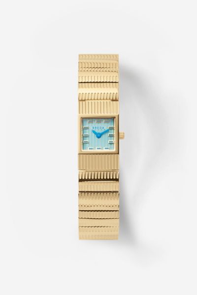Breda Groove Metal Bracelet Watch In Turquiose, Women's At Urban Outfitters In Turquiose