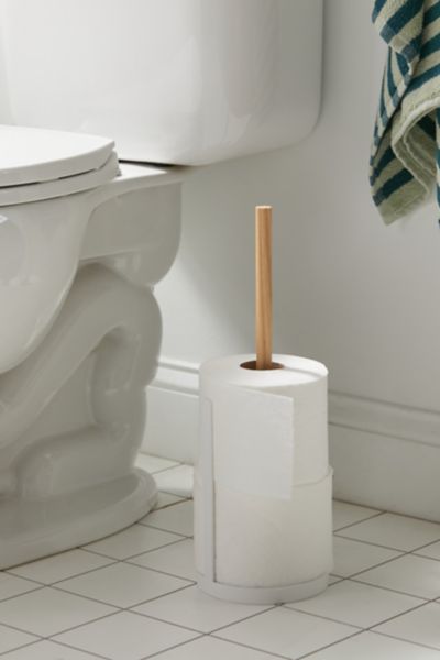 Urban Outfitters Leo Toilet Paper Storage Stand Brown 64589153