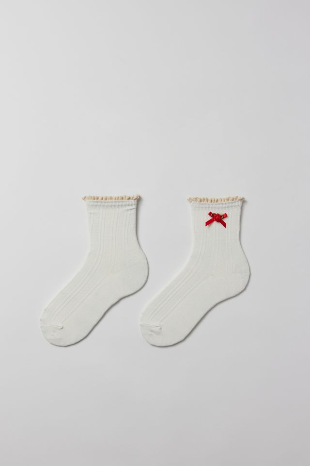 Rosette Pointelle Crew Sock #2