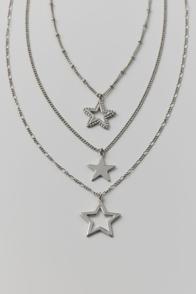 Delicate Star Layering Necklace Set Outfitters Urban 