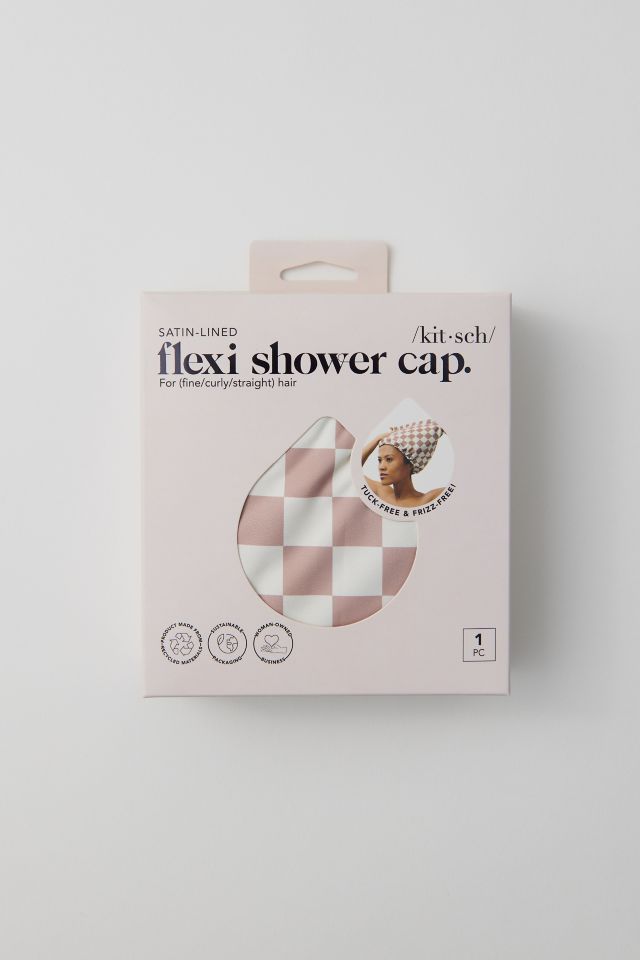 Kitsch Satin Lined Flexi Shower Cap