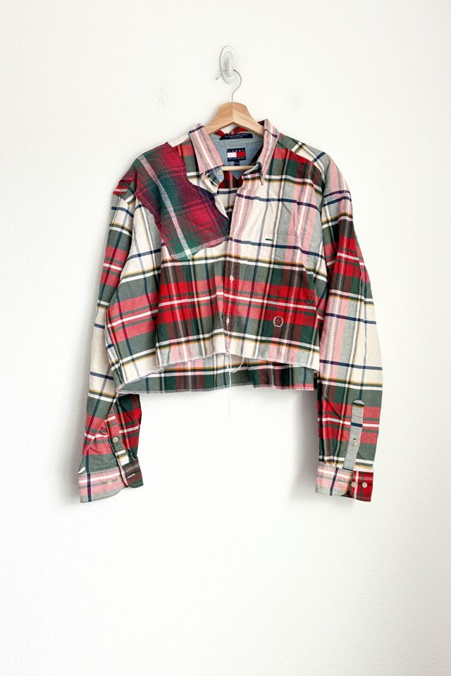 Vintage Reworked Plaid Tommy Hilfiger Top | Urban Outfitters