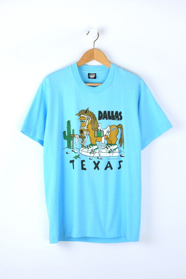 Vintage 90s Dallas, Texas Light-Blue T-Shirt | Urban Outfitters