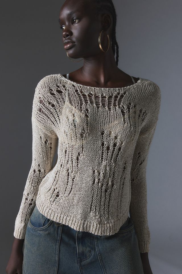 open knit sweater