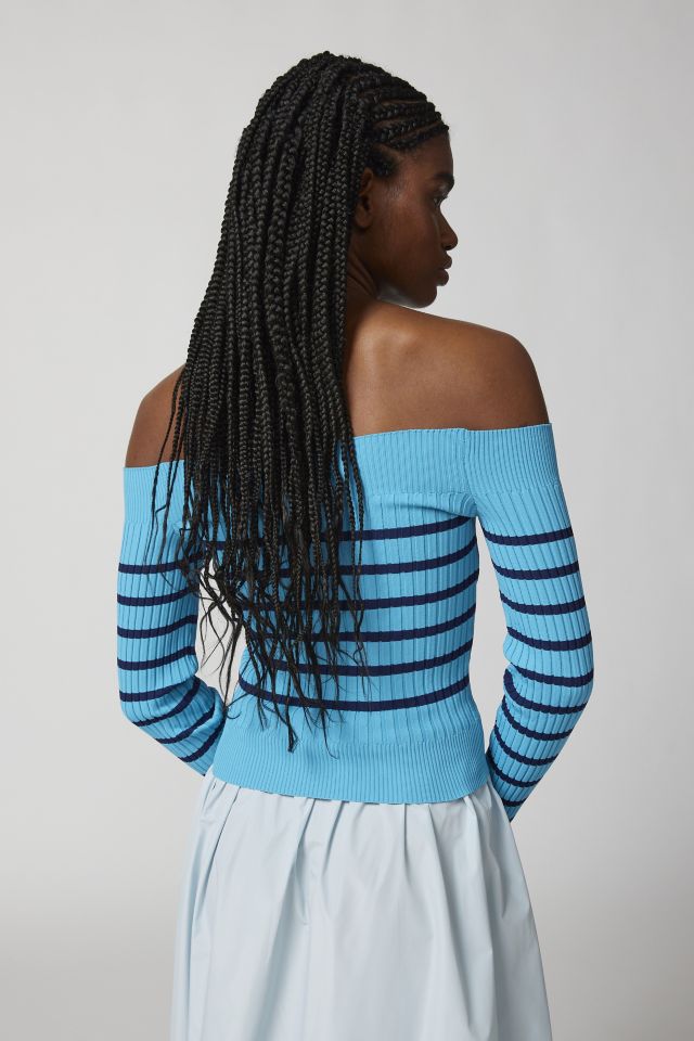 UO Tessa Buttoned Off-The-Shoulder Sweater #3