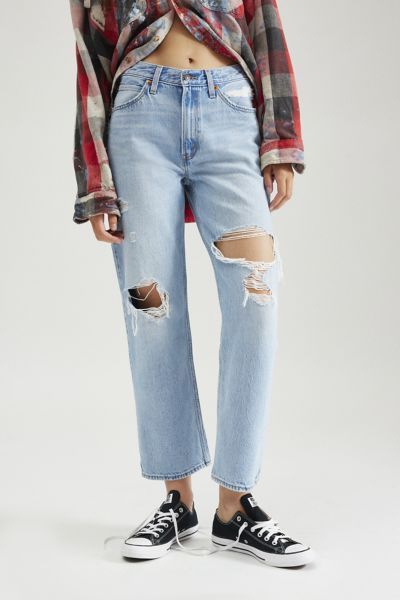 Levi's Dad Jean In Bin Day Clean Hem, Women's At Urban Outfitters In Light Blue