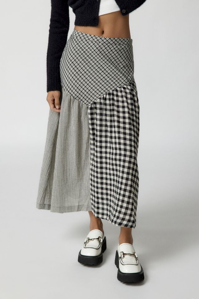 UO Celeste Spliced Midi Skirt #1