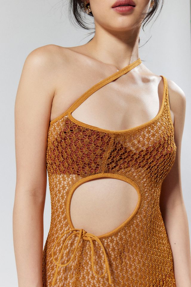 House Of Sunny Athena Sheer Knit Midi Dress | Urban Outfitters