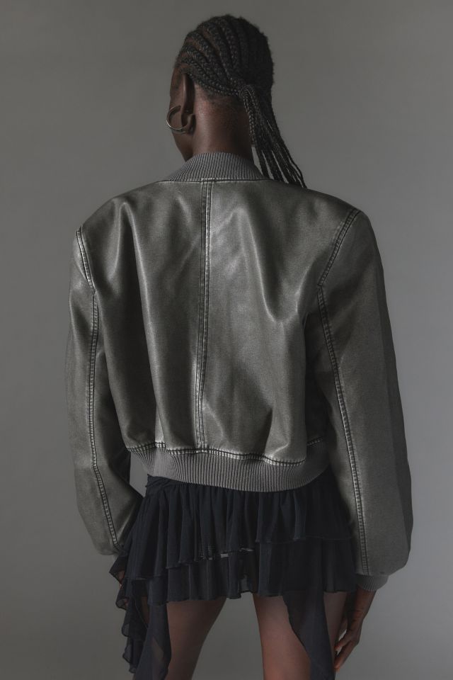 Lioness Allure Faux Leather Bomber Jacket #3