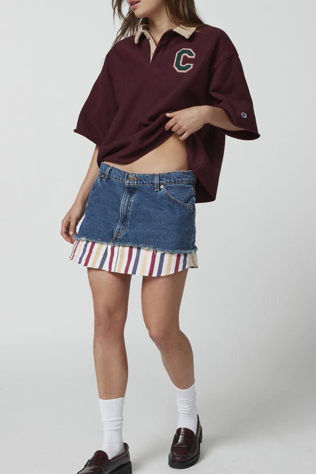 Urban outfitters black denim 2024 skirt