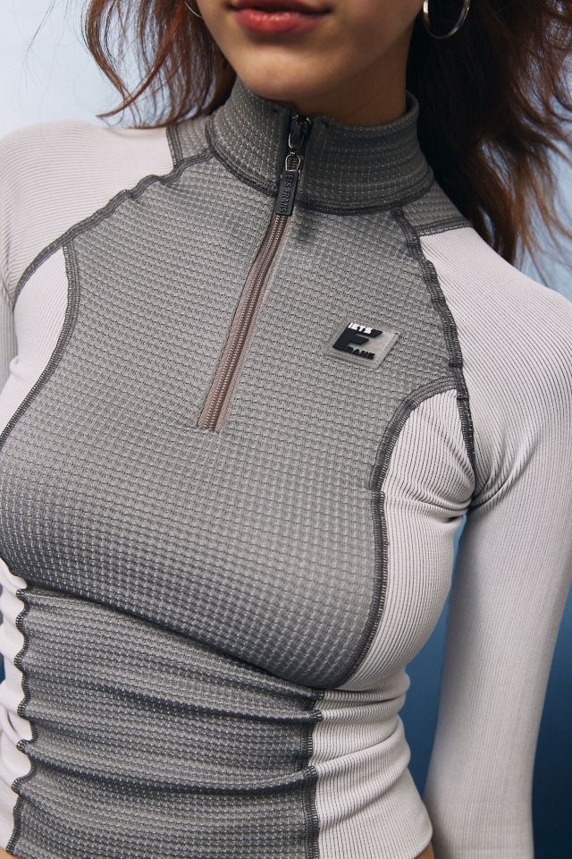 iets frans… Haut de Survêtement Zippé 3/4 en Tricot Gaufré #4