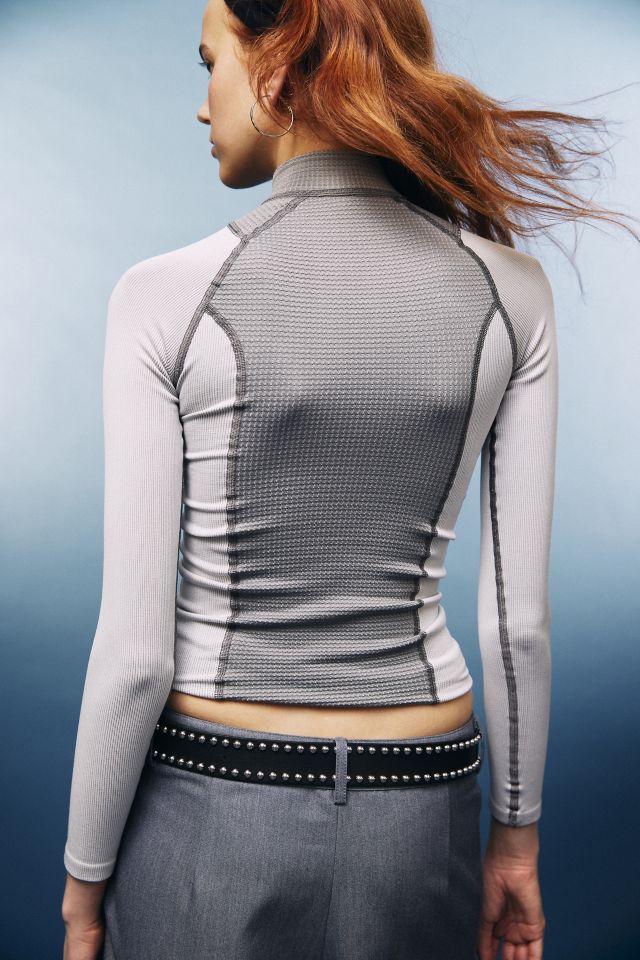 iets frans… Haut de Survêtement Zippé 3/4 en Tricot Gaufré #5