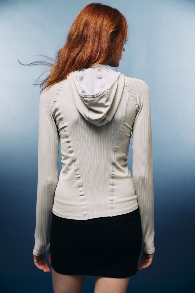 iets frans… Ribbed Knit Shrunken Hoodie Sweatshirt #2