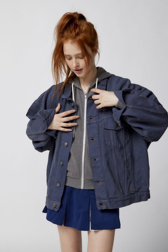 Urban outfitters denim sale fur jacket