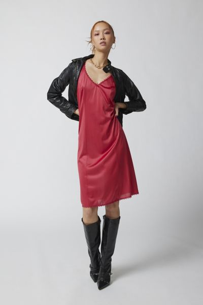 Urban Renewal Remade Overdyed Slip Dress In Red