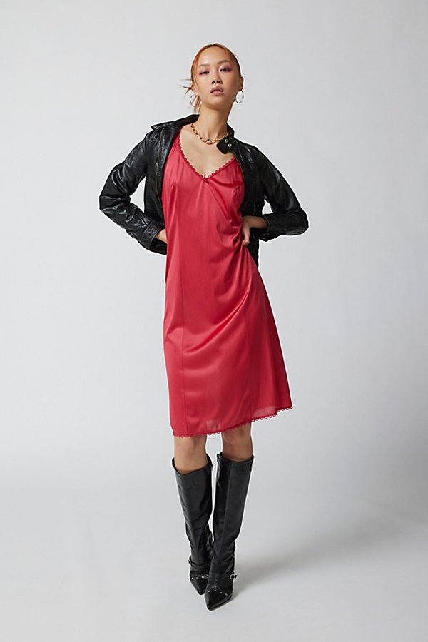 Urban Renewal Remade Overdyed Slip Dress In Red