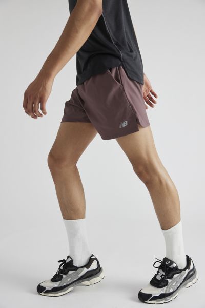 New Balance Seamless 2-in-1 5" Short In Licorice Brown, Men's At Urban Outfitters