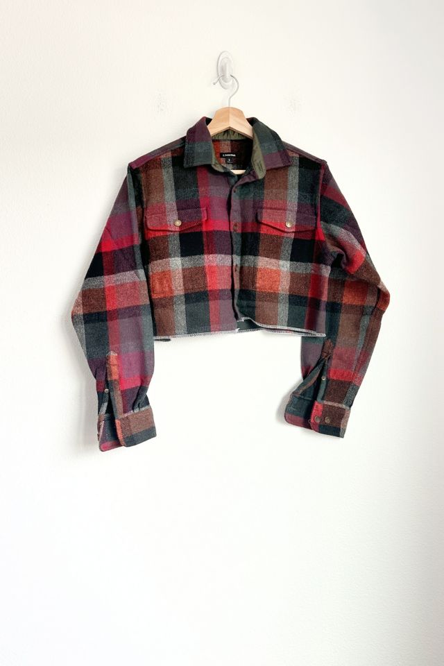 Vintage Reworked Cropped Flannel | Urban Outfitters