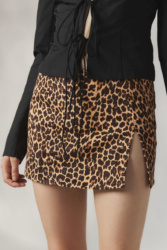 oalka, Skirts, Oalka Leopard Print Activewear Skort Nwt