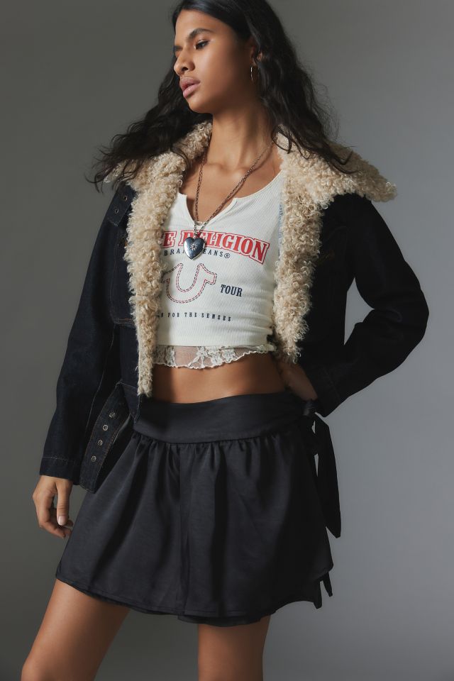 Motel Habema Satin Mini Skirt #1