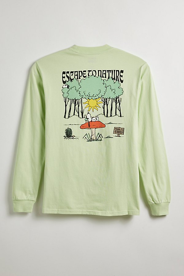 Parks Project X Peanuts Uo Exclusive Escape Long Sleeve Tee In Green, Men's At Urban Outfitters