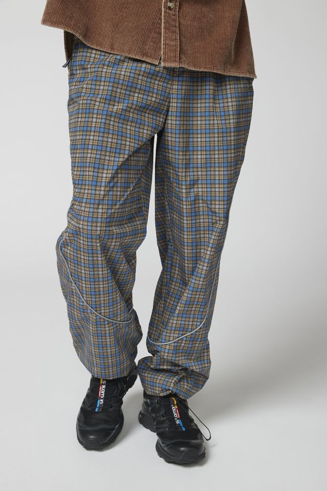 UO Plaid Baggy Nylon Wind Pant