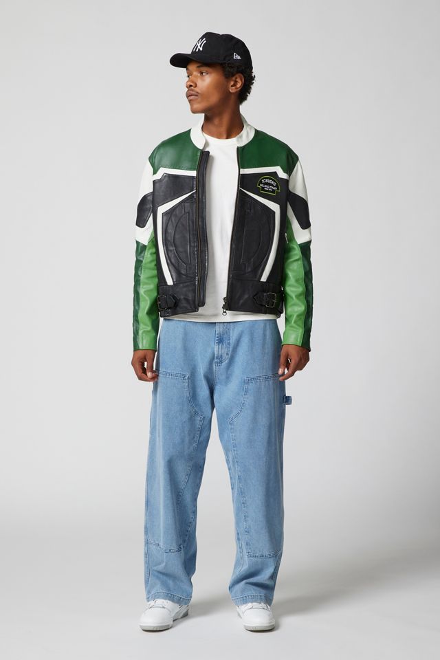 ICEBERG ジップデザイン　ライダースジャケット　icejeans ICEBERG Leather Biker Jacket | Urban Outfitters