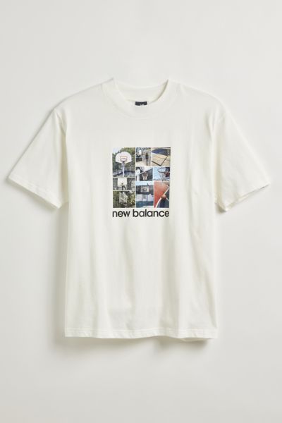 New Balance Hoops Tee In Ivory, Men's At Urban Outfitters