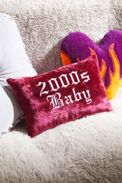 Urban Outfitters Y2k Baby Throw Pillow In Maroon At  In Pink