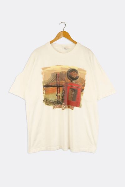 Shop Urban Outfitters Vintage Doobie Brothers San Fransico Gas Pump Graphic T Shirt Top In White, Men's At Urban Outfitter