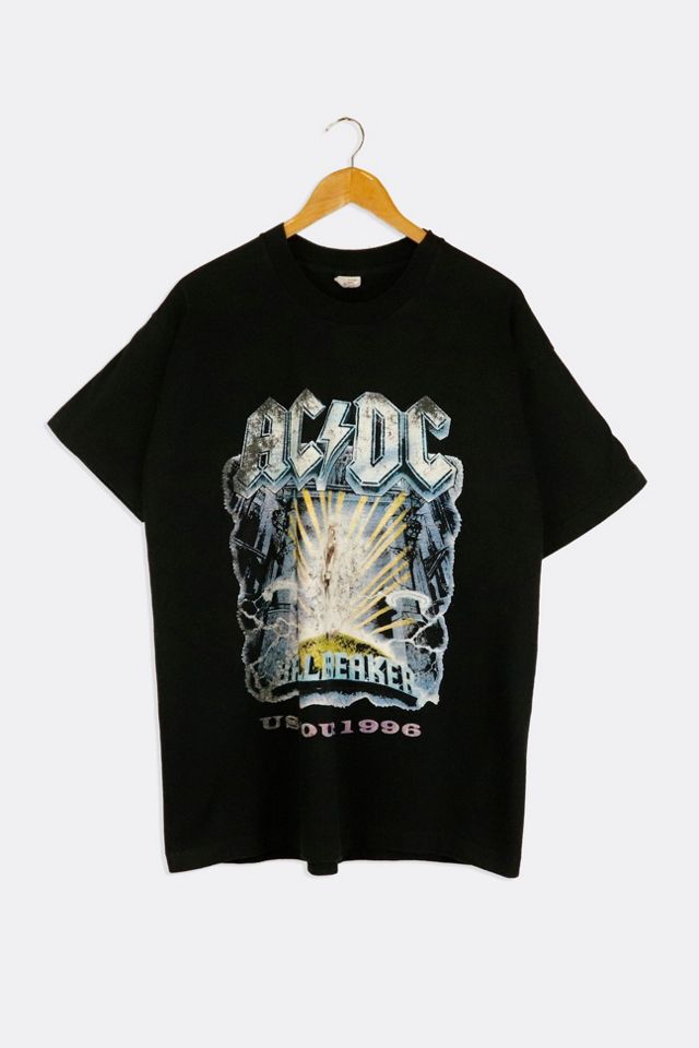 Vintage 1996 ACDC Ball Breaker Faded Graphic Us Tour T Shirt