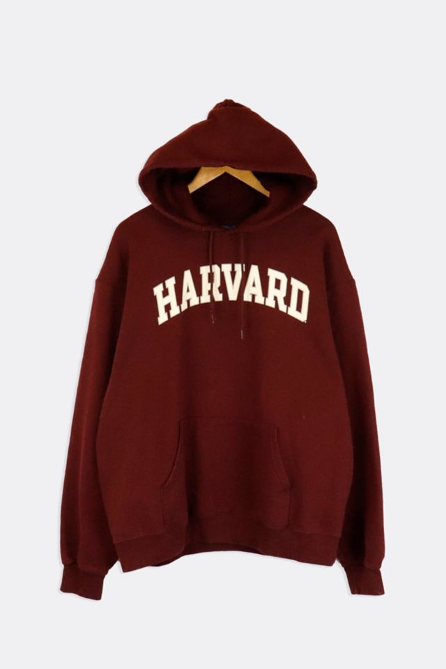 Vintage Champion Harvard Vinyl Block Lettering Outlined Vinyl Hoodie ...