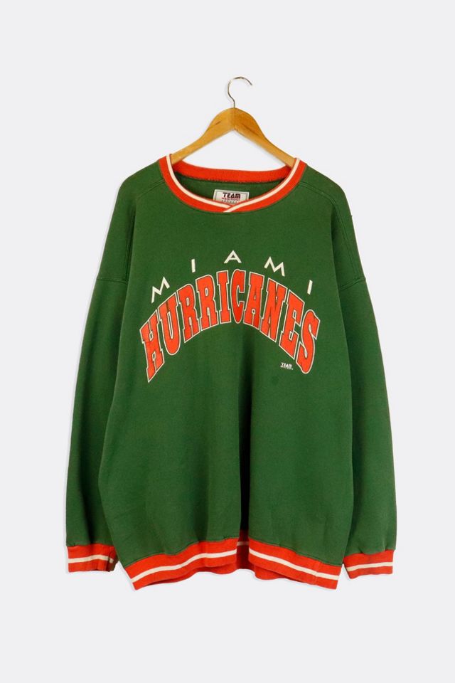 Vintage NCAA Miami Hurricanes Vinyl Sweatshirt | Urban Outfitters