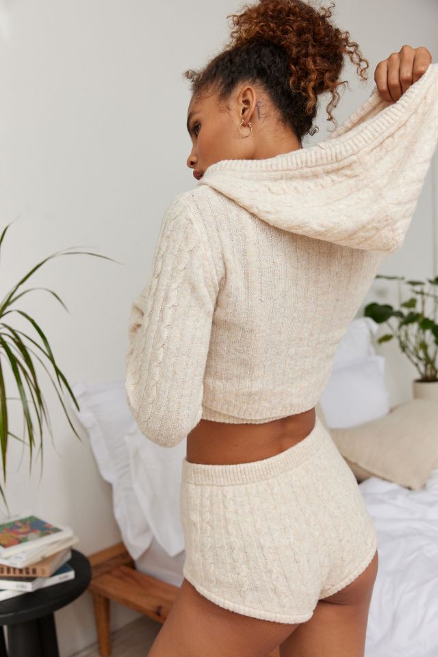 Out From Under Cuddle With Me Cable Knit Hooded Sweater #3