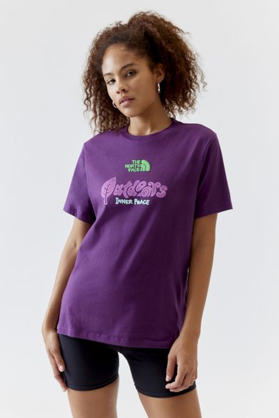 The North Face Outdoors Together Tee In Black, Women's At Urban Outfitters In Purple