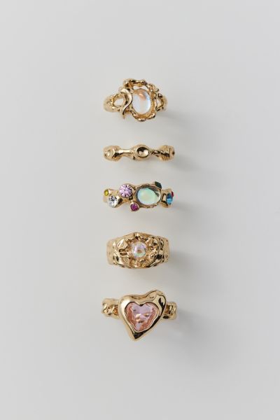 Urban Outfitters Haven Ring Set In Gold