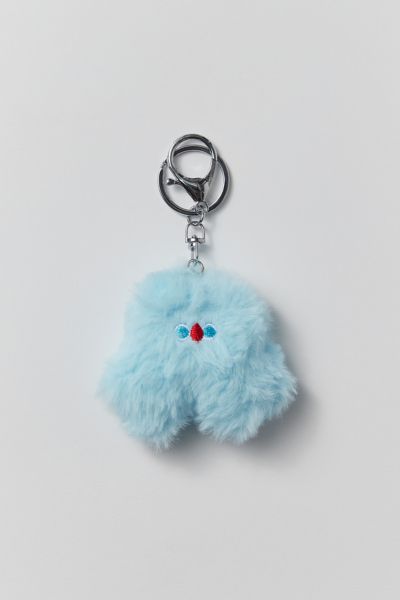 Urban Outfitters Uo Fuzzy Monster Plushie Keychain In Blue