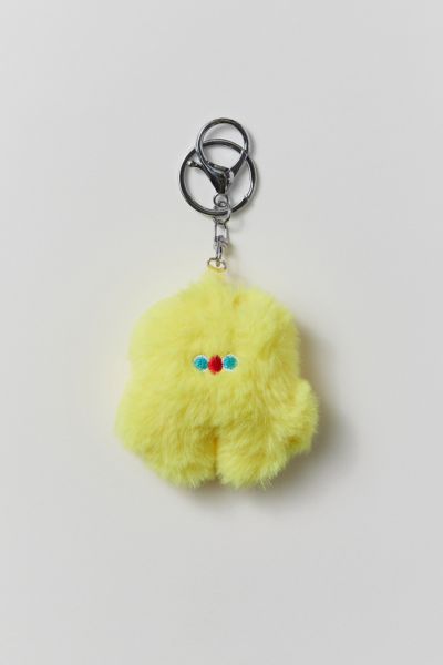 Urban Outfitters Uo Fuzzy Monster Plushie Keychain In Yellow