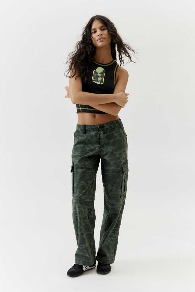 Beautiful trending green printed cotton pants