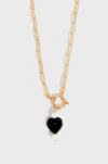 Joey Baby Natasha Black Heart Necklace
