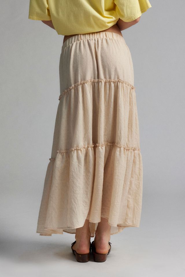 Urban Renewal Remnants Crepe Tiered Midi Skirt #3