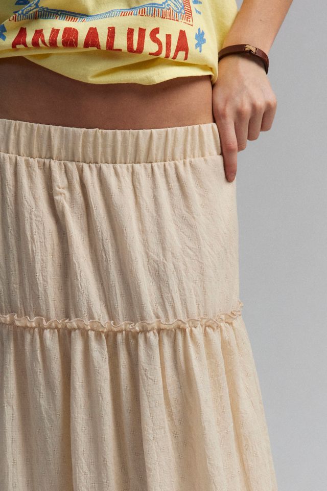 Urban Renewal Remnants Crepe Tiered Midi Skirt #4