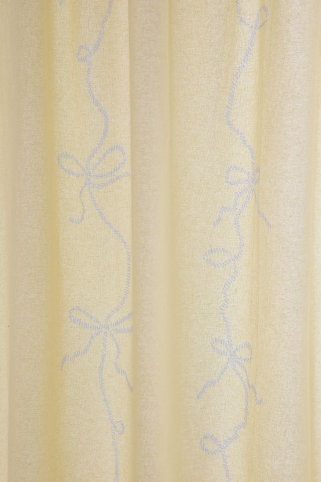 Lacey Bows Cotton Shower Curtain #1