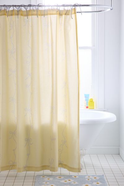 Lacey Bows Cotton Shower Curtain