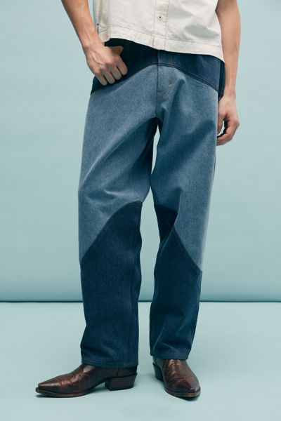 Levi's Uo Exclusive Blocked Skate Super Baggy Jean In Vintage Denim Dark, Men's At Urban Outfitters