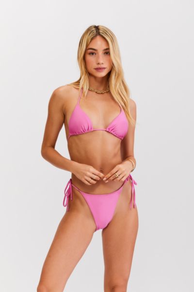 SUNKISSED LE TRIANGLE STRING BIKINI TOP IN PINK, WOMEN'S AT URBAN OUTFITTERS