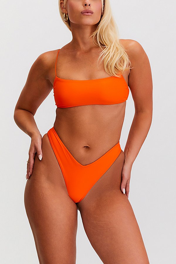 Sunkissed Le Sporty V-front Bikini Bottom In Orange
