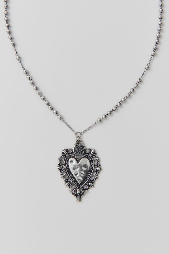 Heart Ball Chain Necklace #1